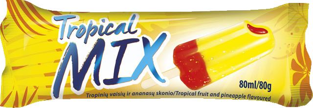 Tropical mix ice lolly