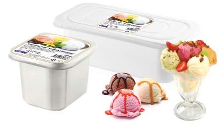 Vanilla flavoured ice cream