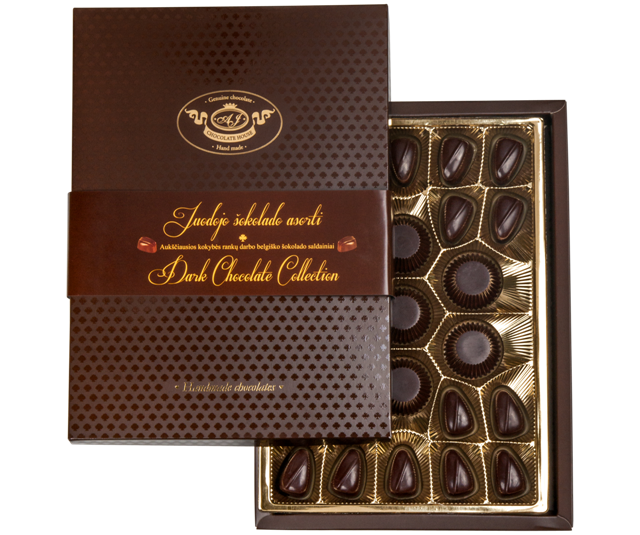 Assorted black chocolate