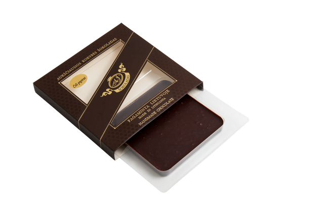 Pure black chocolate bar