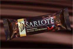 Charlotte chocolate bar with chilli pepper