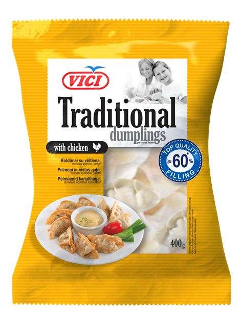 Dumplings with chicken, Traditional style 12x400g