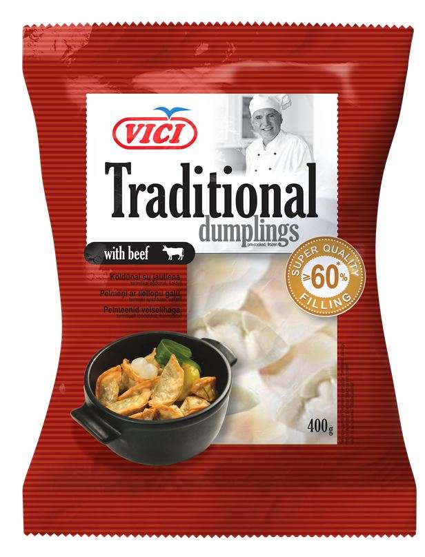 Dumplings with beef Traditional style 12x400g
