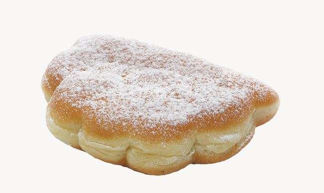 Donut "Gėlytė" with blueberry and cream filling 85g