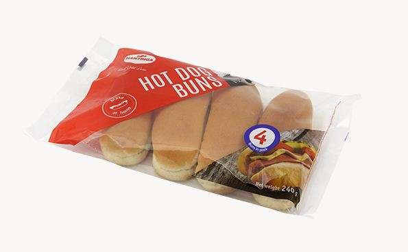 Hot dog buns (packaged 4 pcs.) 240g