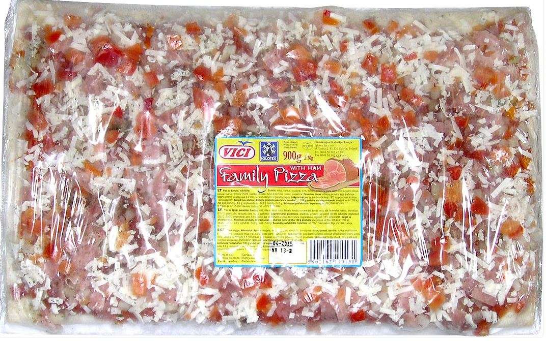 Family pizza with ham "Vici", 900 g