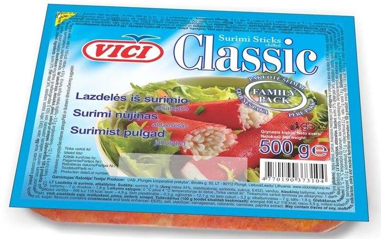 Crab sticks "Viči", 500 g