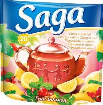 SAGA fruit tea lemon and mint flavor *20