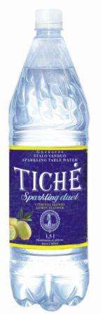Sparkling lemon flavour table water "Tiche Sparkling Duet", 1,5L