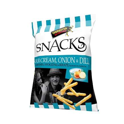 Оsterna  potato chips, sour cream, onion, dill flavor 50g
