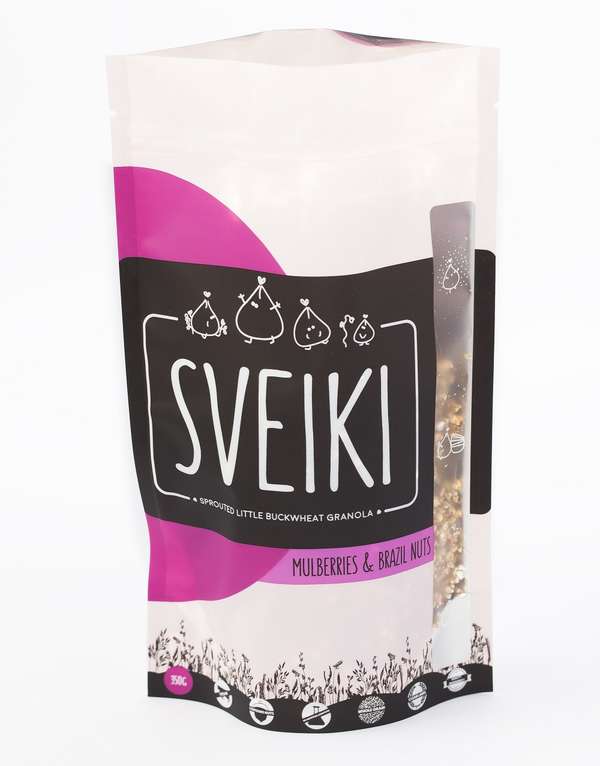 Sprouted buckwheat granola- mulberries, brazil nut