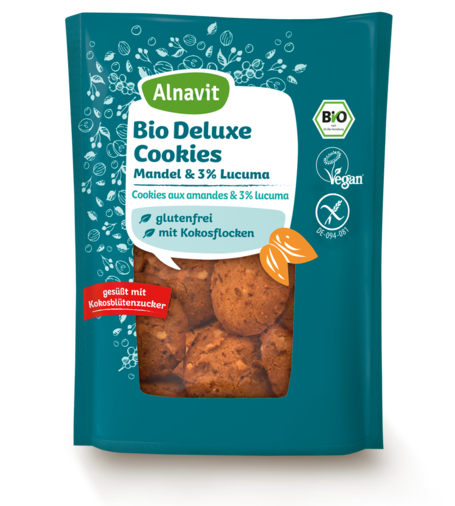 Organic cookies with almonds & lucuma