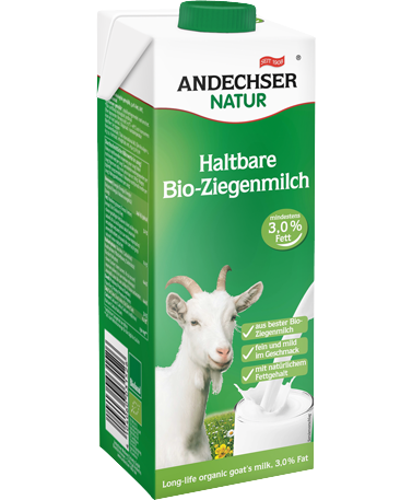 Non-perishable organic goat milk, 3.0% 1l