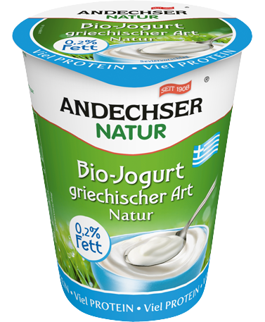 Organic yogurt Greek style, 0.2% 400g
