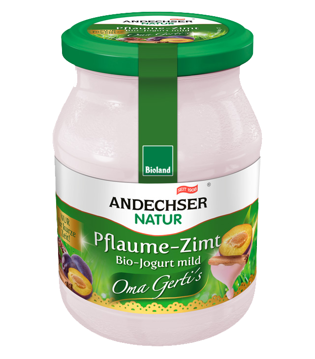 Organic yogurt Oma Gerti’s plum-cinnamon 3.7% 500g